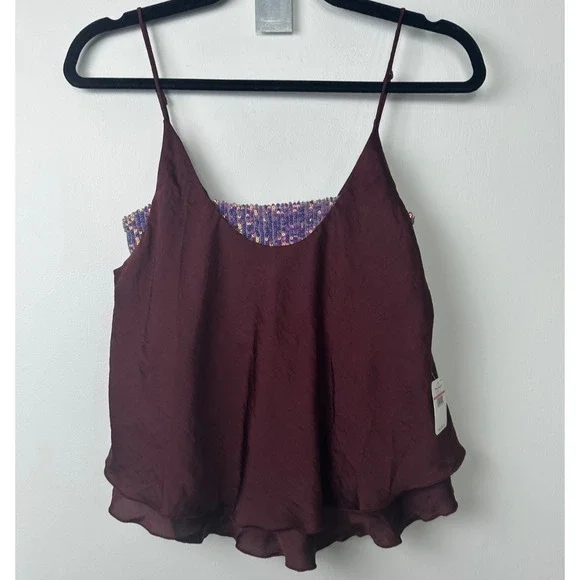 NEW Intimately Free People Turn It On Cami Camisole Size XS Sequin Tank $68 A53 - Picture 2 of 7